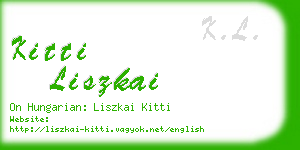 kitti liszkai business card